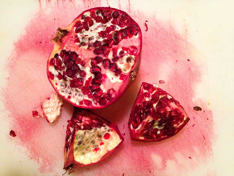 How to remove pomegranate stains
